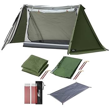 Amazon.co.jp: FIELDOOR パップテント320 ポリエステル 【カーキ